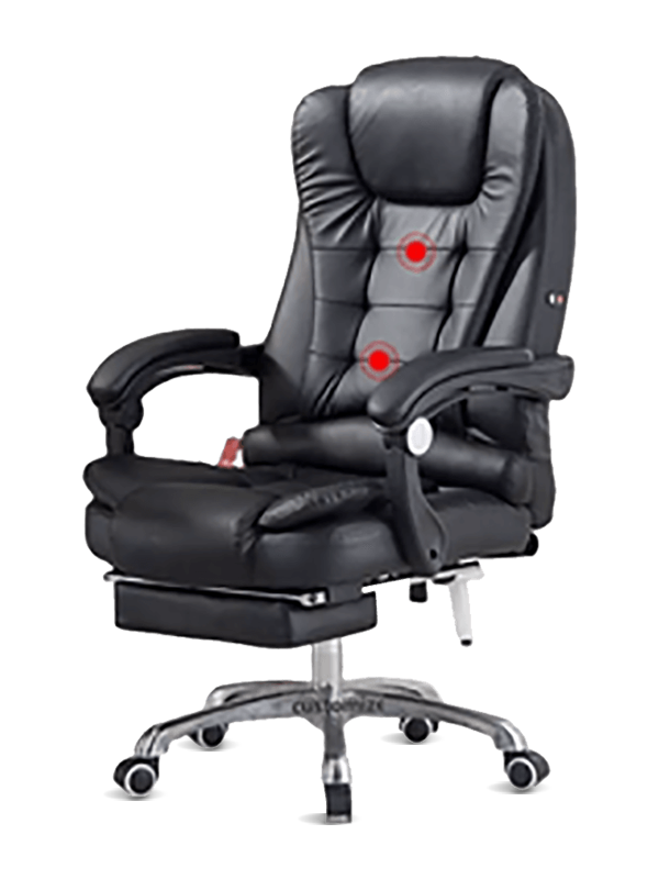 Scaun de birou pivotant, reclinabil, de masaj ergonomic Boss 